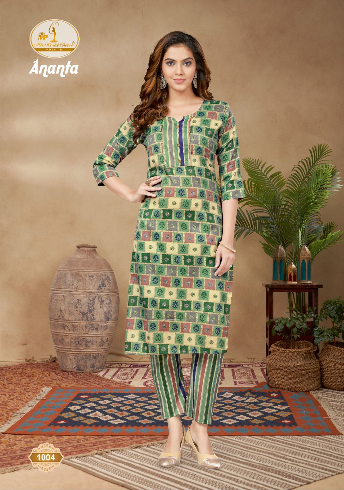 Miss World Ananta 1 Cotton Printed Kurti With Bottom Catalog
